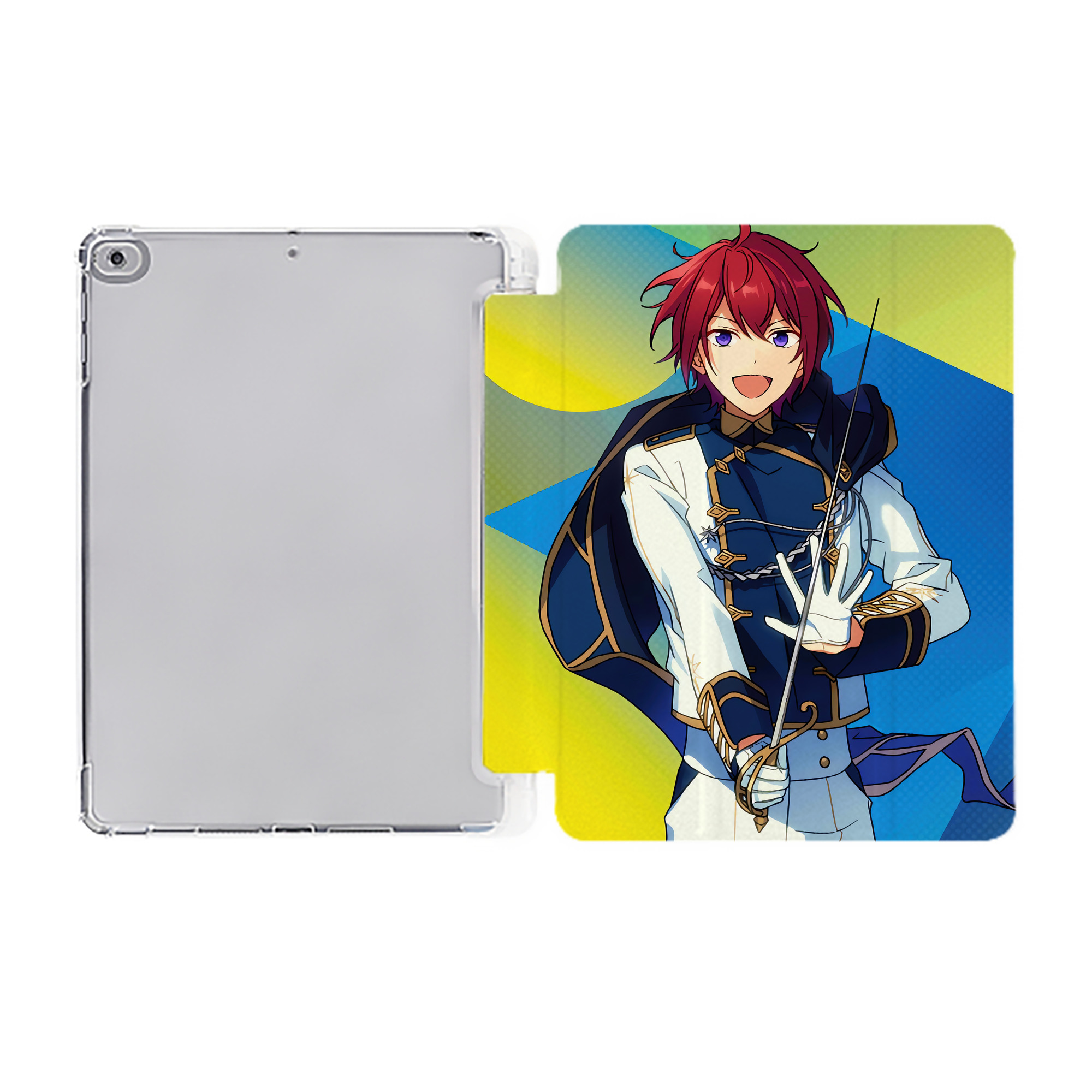 （画像用） あんさんぶるスターズ! Ensemble Stars IPad ケース ペン収納付き 三つ折りスタンド PUレザー×シリコン 対応機種9.5/10.5/10.9インチ
